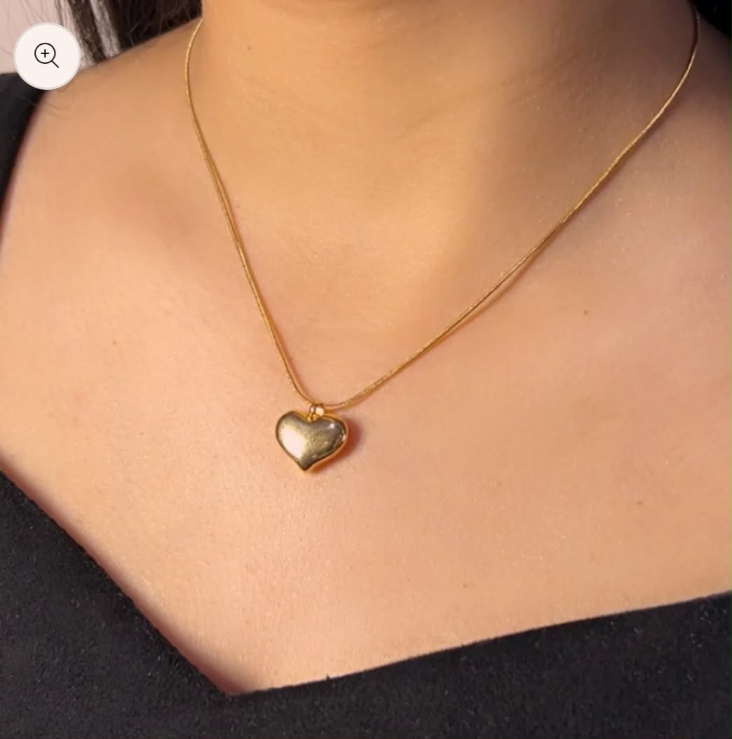 Golden heart necklace