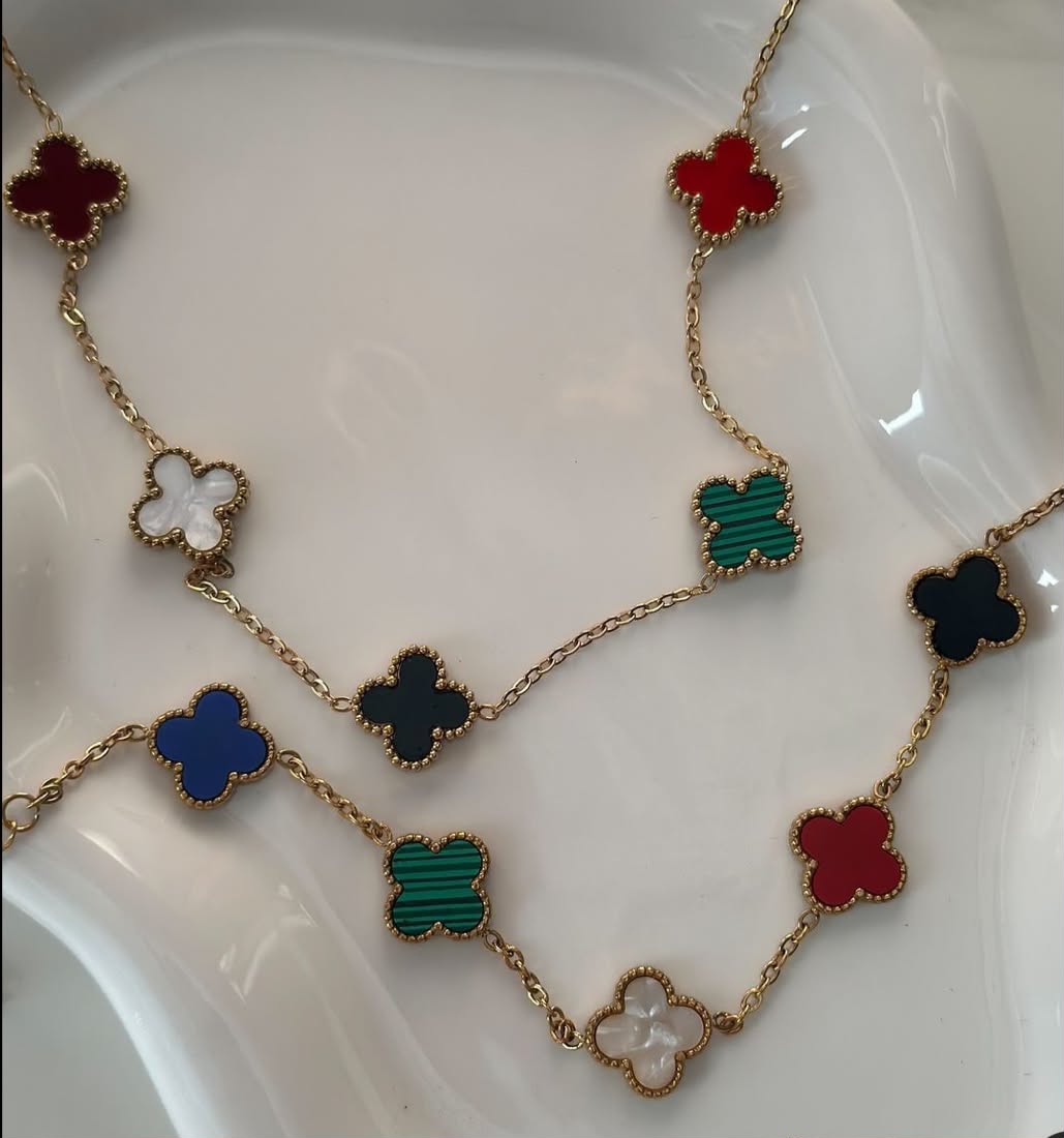 Colour full clover bracelet
